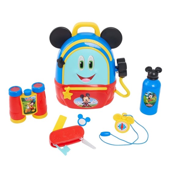 Disney Other - Disney Mickey Mouse Funhouse Adventure Backpack 5 Piece Toy Playset Clubhouse
